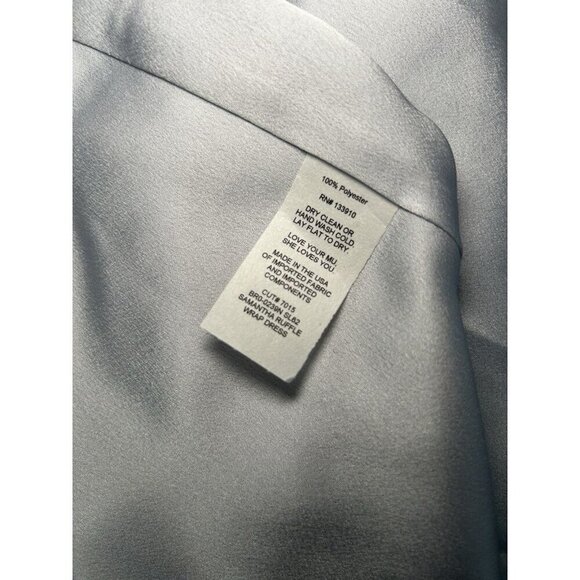 NEW Show Me Your Mumu Womens Samantha Ruffled A Line Wrap Dress Silver Luxe XS - Picture 16 of 16
